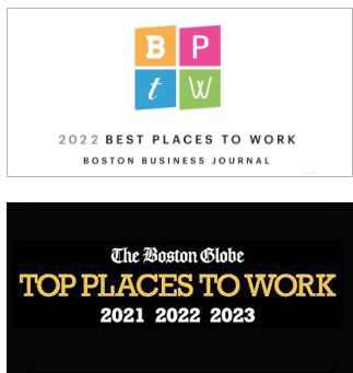 Callahan awards for Boston Business Journal's 2022 Best Places to Work and The Boston Globe's 2021 Top Places to Work